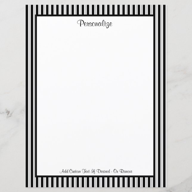 Lámina Patrón clásico profesional de franjas en blanco y  (Anverso)