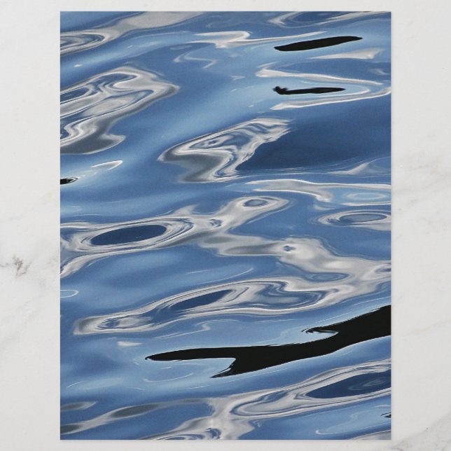 Lámina Patrón de agua azul fresco (Anverso)