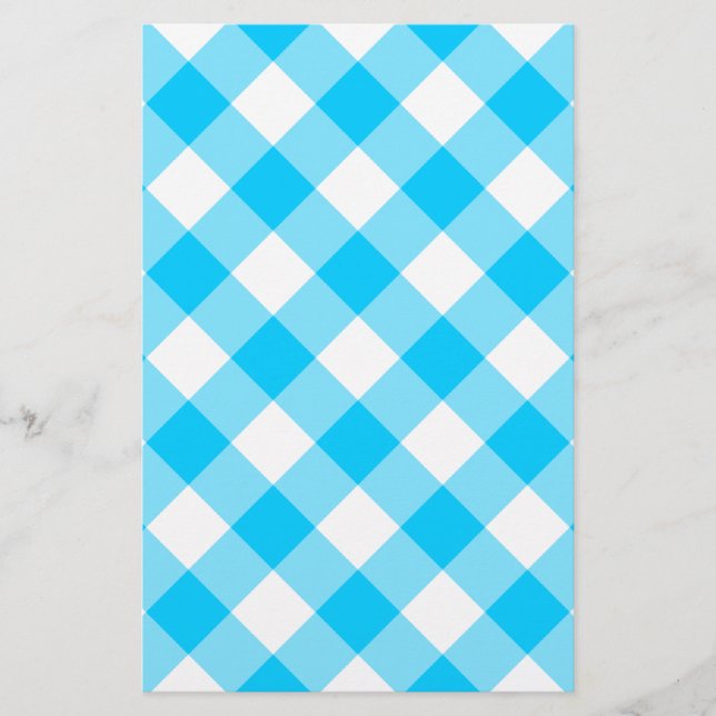 Lámina Patrón de Aqua Gingham (Anverso)