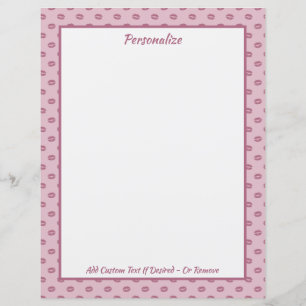 Lámina Patrón de besos rosados de moda personalizado