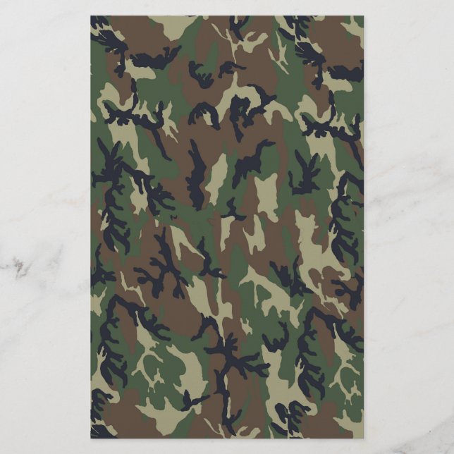 Lámina Patrón de camuflaje verde militar (Anverso)