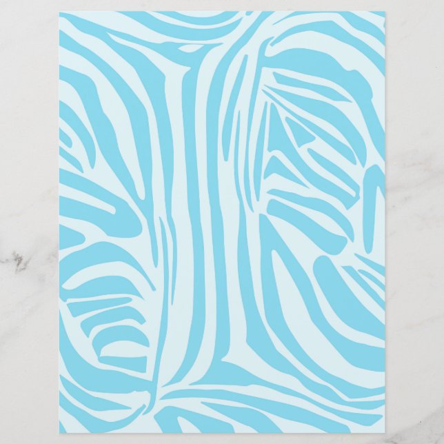 Lámina Patrón de cebra azul (Anverso)