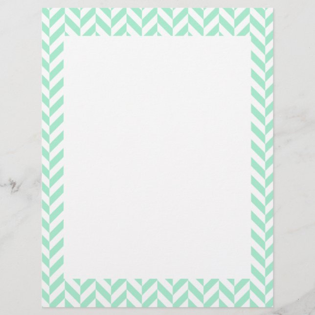 Lámina Patrón de Chevron Verde Menta Claro (Anverso)