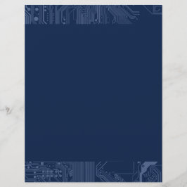 Lámina Patrón de circuito de placa base Geek azul