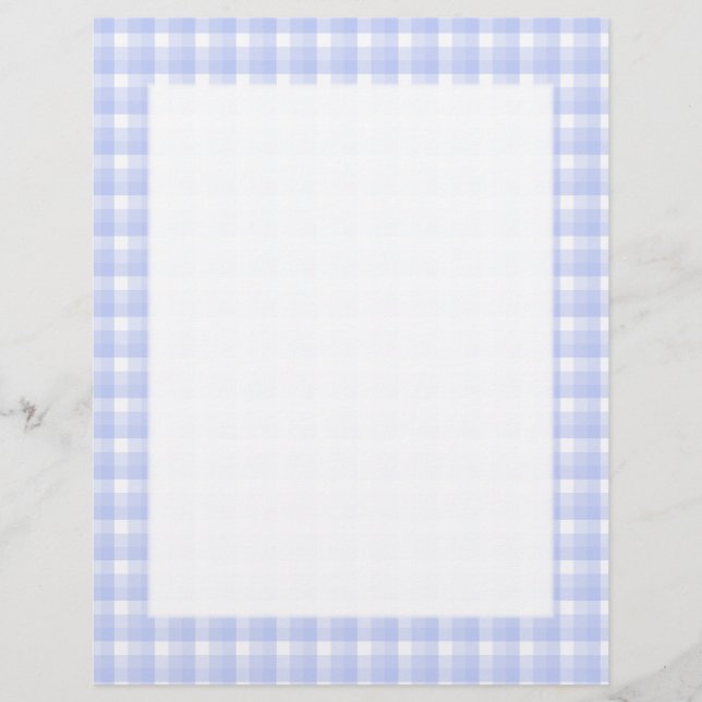 Lámina Patrón de comprobación de Gingham. Azul claro y bl (Anverso)