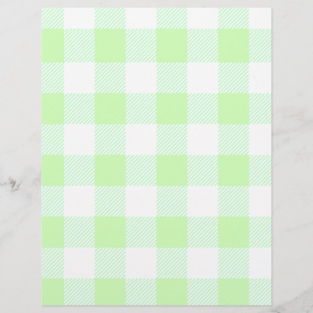 Lámina Patrón de comprobación de Gingham verde claro (Anverso)