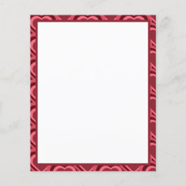 Lámina Patrón de corazón rojo