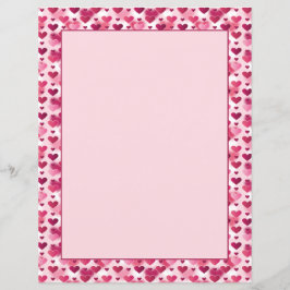 Lámina Patrón De Corazones Rosa
