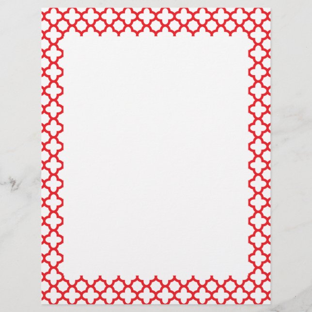 Lámina Patrón de cuatrefoil rojo (Anverso)