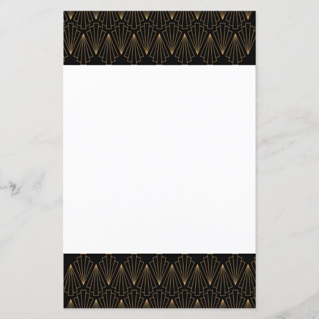 Lámina Patrón de decoración de arte dorado y negro (Anverso)