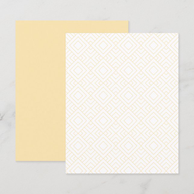 Lámina Patrón de diamante dorado en papel de cuaderno de  (Anverso / Reverso)