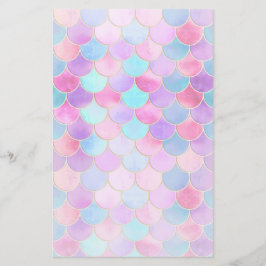 Lámina Patrón de escala de sirenas rosa, púrpura y Aqua