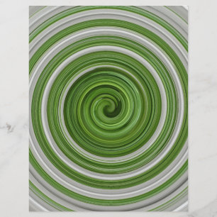 Lámina Patrón de espiral verde-blanco