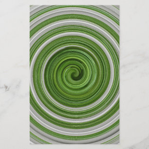 Lámina Patrón de espiral verde-blanco