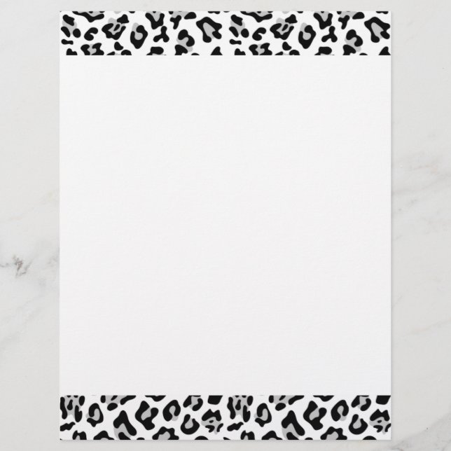 Lámina Patrón de estampado de leopardo negro gris (Anverso)