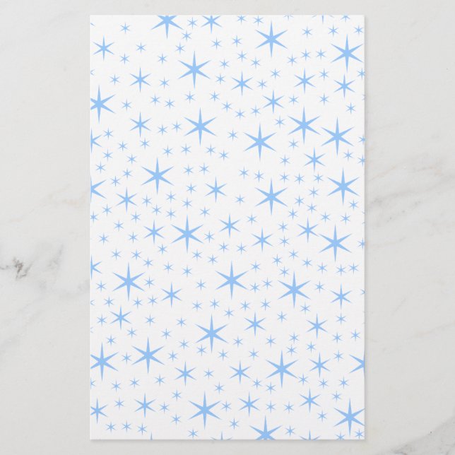 Lámina Patrón de estrellas azul pálido. (Anverso)