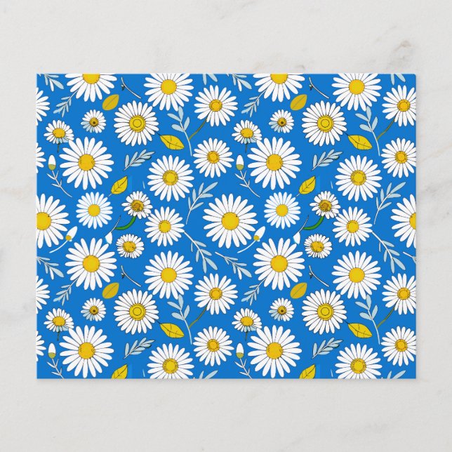 Lámina patrón de flores de margarita (Anverso)