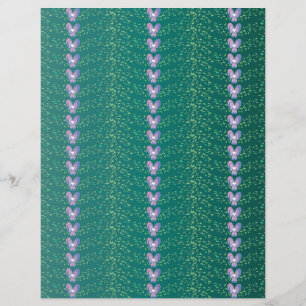 Lámina Patrón de fondo de fondo Verde azulado de violetas