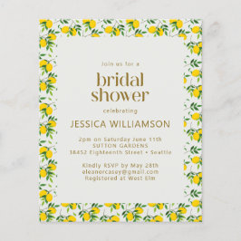 Lámina Patrón de fruta de limón de verano de presupuesto 