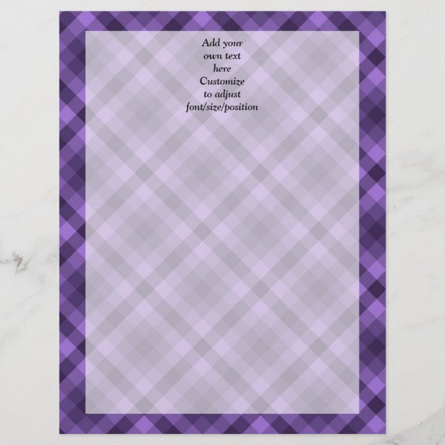 Lámina Patrón de gingham púrpura (Anverso)