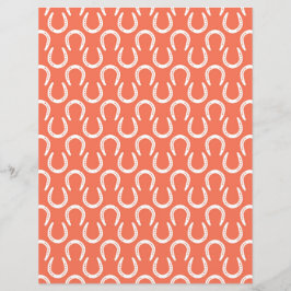 Lámina Patrón de herradura Caballos Naranja Fun de raftin