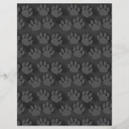 Lámina Patrón de Huella de Pata Adorable