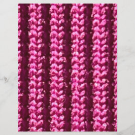 Lámina Patrón de Knit elevado en papel rosa caliente, cua