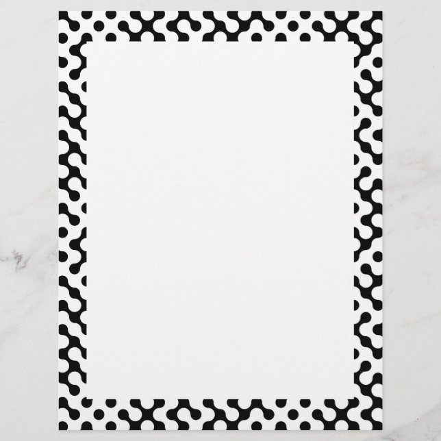 Lámina Patrón de laberinto blanco y negro (Anverso)
