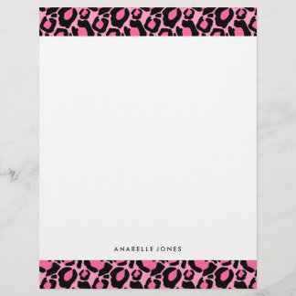 Lámina Patrón de leopardo rosa