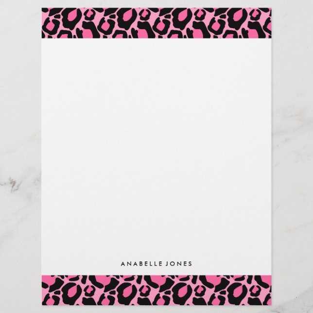 Lámina Patrón de leopardo rosa (Anverso)