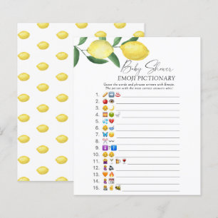 Lámina Patrón de limones - Juego de pictionary de emojis