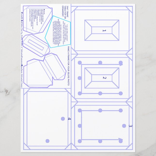 Lámina Patrón de marco de tabla selfie para diseño fotogr (Anverso)