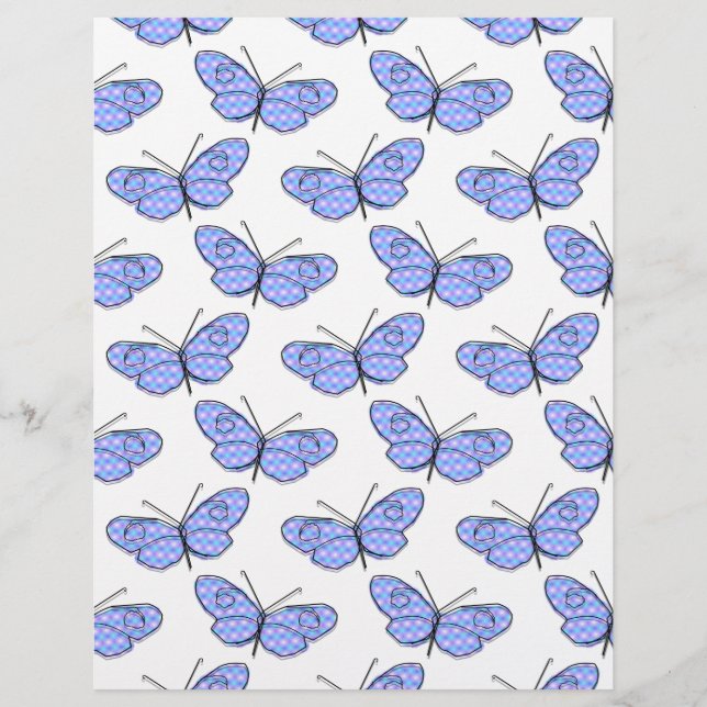 Lámina Patrón de mariposa cósmica (Anverso)