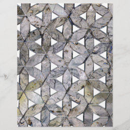 Lámina Patrón de mosaico de piedra gris natural flor de l