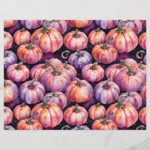 Patrón de parche de calabaza morada y Naranja