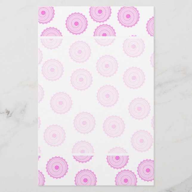 Lámina Patrón de pastel rosa. (Anverso)