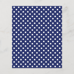 Lámina Patrón de puntos de polka azul y blanco de la mari