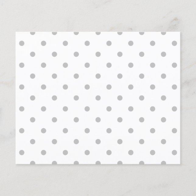Lámina Patrón de puntos de polka blanco y gris claro. (Anverso)