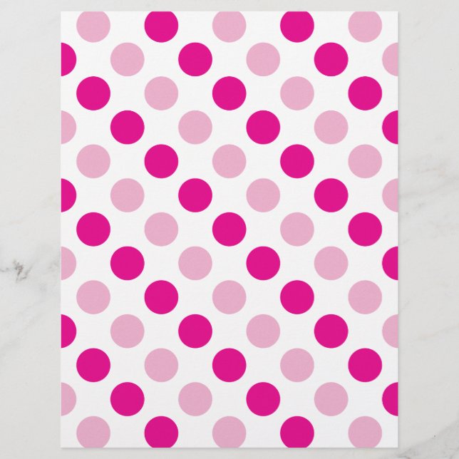 Lámina Patrón de puntos de polka rosa (Anverso)
