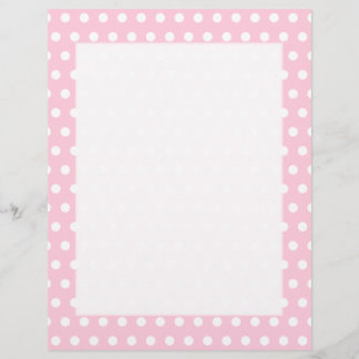 Lámina Patrón de puntos de polka rosa y blanco.