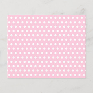 Lámina Patrón de puntos de polka rosa y blanco.
