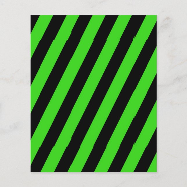 Lámina Patrón de rayas diagonales verdes y negros (Anverso)