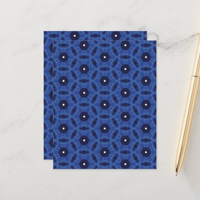 Lámina Patrón de resumen azul 50.0 Papel de cuaderno (Anverso/Reverso In Situ)