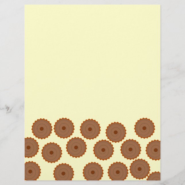 Lámina Patrón de tarta de chocolate. (Anverso)