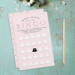 Lámina Patrón de té moderno de Fiesta de té rosado Bingo 