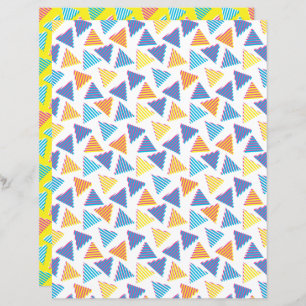 Lámina Patrón de triángulo retro neón de 80/90