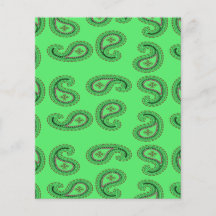 Patrón decorativo de paisajes en verde