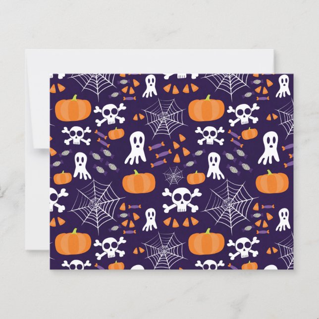 Lámina Patrón divertido de Halloween (Anverso)