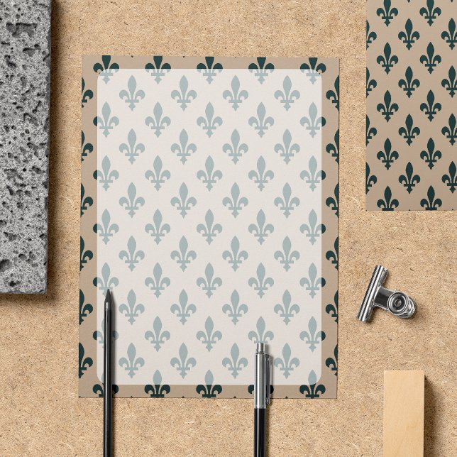 Lámina Patrón Fleur de Lis, francés, real, verde (Subido por el creador)