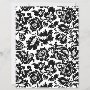 Lámina Patrón floral veneciano en negro y blanco de Willi